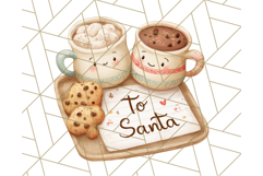 Santa’s Pajama Day Clipart, Cute Christmas Bedtime PNG Product Image 2