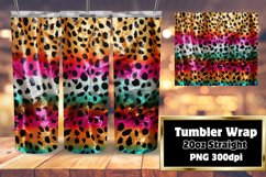 3D Leopard Print Tumbler 20oz Glitter Wrap Product Image 1