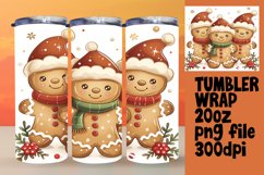 Holiday Gingerbread Wrap 20oz Tumbler Sublimation Art Product Image 1