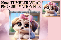 Blissful love 20oz tumbler wrap, 3D Dog Product Image 1