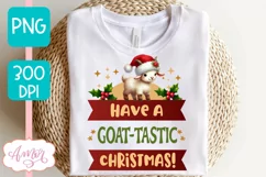 Have a goattastic Christmas PNG, Cute Christmas goat PNG Product Image 3