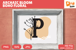 Archaic Bloom Boho Floral Monogram Product Image 1