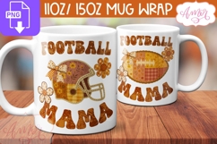 Football Mama mug wrap sublimation PNG, Fall Mug PNG Product Image 3