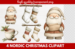 4 Nordic Christmas Clipart | Scandinavian Holiday PNG Product Image 1