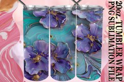 Sublimation Spring Bouquet Tumbler Wrap Design Petal 20oz Product Image 1