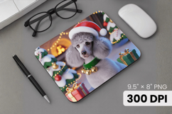 Winter Dog Christmas PNG, Icy Tree Mouse Pad Design Product Image 1