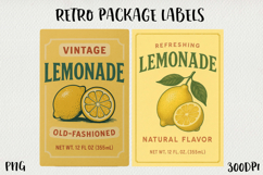 Vintage Food Label PNG Retro Pantry &amp; Packaging Clipart. Product Image 1