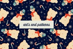 Retro Christmas patterns | Retro Christmas digital paper Product Image 18