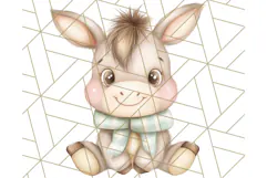 Pastel Farm Nursery PNG Clipart, Baby Animals And Elements Product Image 2