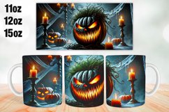 Halloween Pumpkins Mug Wrap Sublimation 11oz, 12oz, 15oz Product Image 1