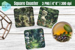 Plants PNG | Square Coaster Sublimation Product Image 1