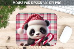 Christmas Panda Mouse Pad Sublimation - Animal PNG Design Product Image 1
