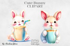 Cute Baby Bunny Clipart PNG. Product Image 1