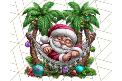 Summer Christmas Clipart PNG, Tropical Holiday Art Clip Art Product Image 2