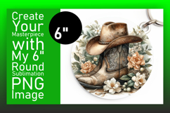 Playful Circle PNG for Sublimation , Western Product Image 1