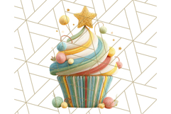 Paper Cupcake Clipart Layered Paper Scrapbook Collage Png Product Image 2