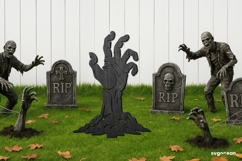Zombie Hand Garden Stake Laser Cut | Glowforge | SVG Product Image 1
