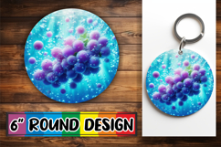 Blissful Round Keychains Sublimation, 3D Fruits Product Image 1