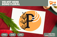 Velvet Herb Boho Floral Monogram Product Image 1