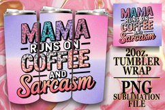 20oz Glitter Tumbler Wrap | Funny Mom Sublimation Art Product Image 1