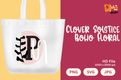 Clover Solstice Boho Floral Monogram Product Image 1