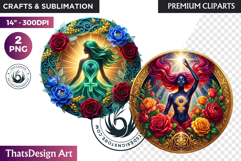 International Women's Day Round Cliparts &amp; Backgrounds PNG Product Image 1