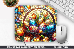 Easter Basket Mouse Pad Sublimation, Easter Mouse Pad PNG Product Image 1