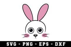 Bunny Ear &amp; Face SVG | SVG Cut files | Cricut Product Image 1