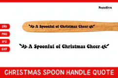 Christmas Wooden Spoon Handle Quote SVG - Cheer Product Image 1