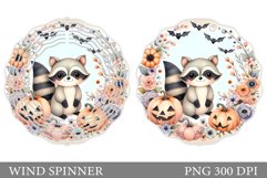 Cute Raccoon Wind Spinner. Cute Halloween Wind Spinner Product Image 1