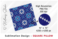 Cozy Christmas Knitted Design - Sublimation Square Pillow Product Image 2