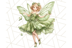 Pastel Fairy Garden Clipart, Cute Fairies &amp; Toadstools PNG Product Image 15