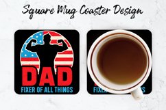 USA Dad Mug coaster | Coaster | Sublimation Design Product Image 1