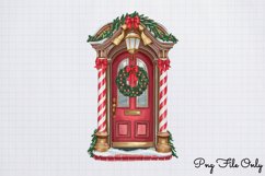 Christmas Door Sublimation Clipart PNG Product Image 1