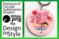 Artful Round Design for Keychains , Valentines Product Image 1