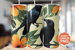Summer Tropical Crow Tumbler | Summer Tumbler Wrap Product Image 1