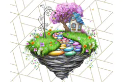 Bright Floating Island PNG Clipart for Fantasy Worlds & Maps Product Image 2