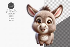 Farm animals clipart, Donkey clipart, Cute animals, Product Image 1