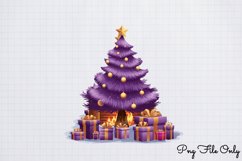 Purple Christmas Sublimation Clipart PNG Product Image 1