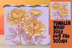 Watercolor Tumbler Wrap Design for 20oz Sublimation Product Image 1