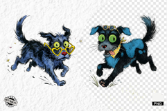 Whimsical Summer Dog Png Clipart Product Image 1