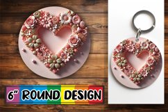 Cheerful Ornaments Circle Design, 3D Heart Product Image 1
