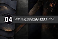 Dark Industrial Bronze Digital Paper Product Image 1