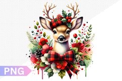 Christmas Deer Sublimation - Clipart PNG Design Product Image 1