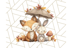 Woodland Autumn Critters PNG Clipart, Cute Fall Animals Product Image 2