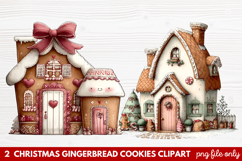Christmas Gingerbread Cookies Clipart | Cute Holiday Cookie Product Image 1