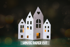 21 3D Paper House Lantern Template, 3D Paper Cut Product Image 10