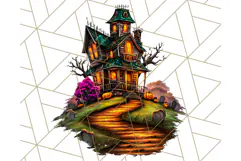 Haunted Houses Clipart PNG, Spooky Halloween Homes Product Image 2