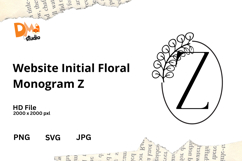 Website Initial Floral Monogram Product Image 1