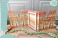 Mother's day Photo Frame I MOM Photo stand Laser cut svg Product Image 1